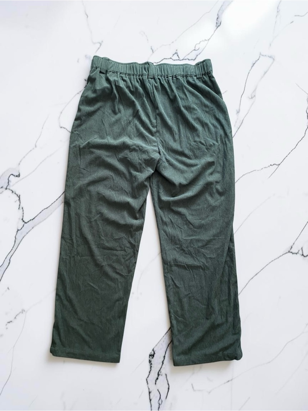 Mid Rise Zipper Pocket Plus Size Corduroy Casual Pants in Icy Bamboo Green - Picture 2 of 4